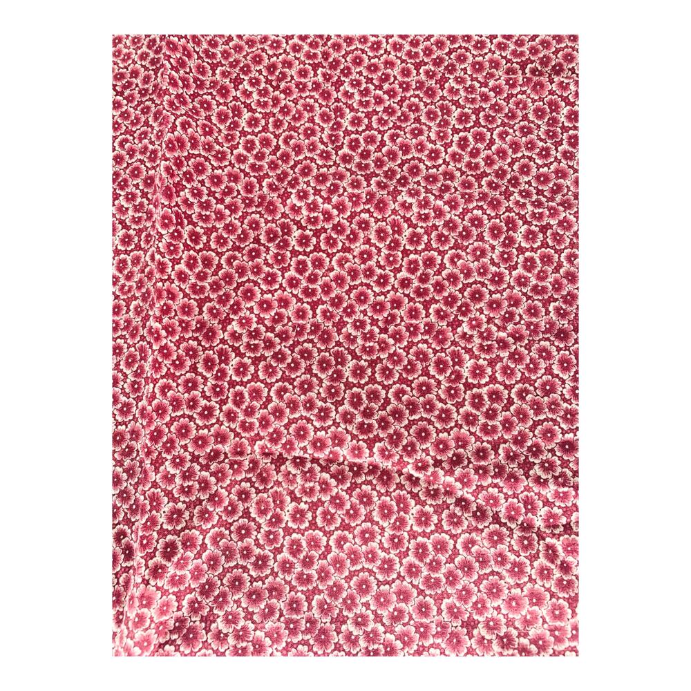Quilters Cotton Floral Fabric 40" x 36" Pink White Rose Quilt Crafting Sewing
